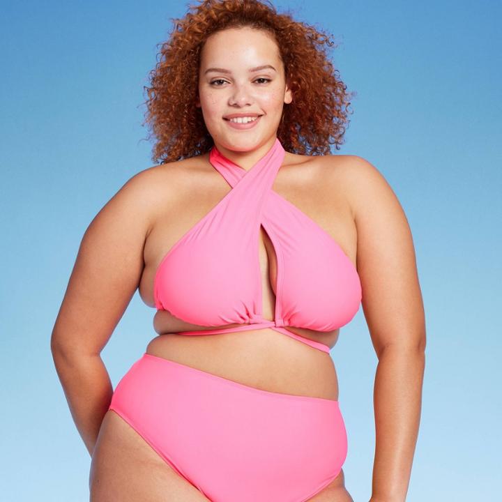 Women's Cross Next Multi-way Bikini Top - Wild Fable Pink X