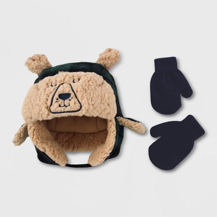 Baby Boys' Hat And Glove Set - Cat & Jack Blissful Moss 12-24m, Toddler Boy's, Green