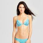 Women's Shore Light Lift Macram Back Bikini Top - Shade & Shore Blue Tie Dye