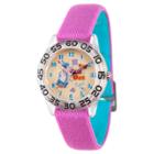 Girls' Disney Doc Mcstuffins Stuffy Stainless Steel Time Teacher Watch - Purple