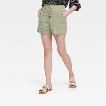 Women's High-rise Relaxed Fit Traveling Shorts - Knox Rose Light Olive Xs,