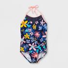 Girls' Loves Me Knot One Piece Swimsuit - Cat & Jack Navy