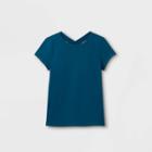 Girls' Short Sleeve Gym T-shirt - All In Motion Teal