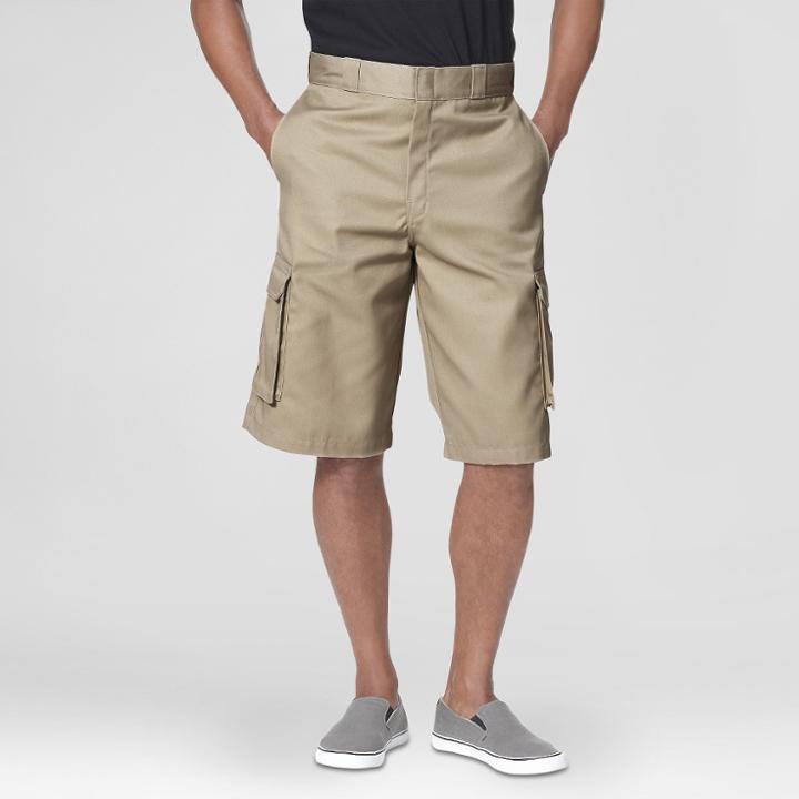 Dickies Men's Loose Fit Twill 13 Cargo Shorts- Desert Sand 30, Desert Brown