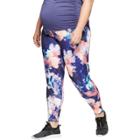 Plus Maternity Printed Active Leggings With Crossover Panel - Isabel Maternity By Ingrid & Isabel Multi Floral
