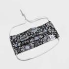 Women's Vera Bradley Pleated Face Mask Charcoal Medallion - Black