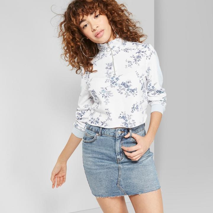 Women's 5 Pocket Denim Mini Skirt - Wild Fable Medium Blue Wash