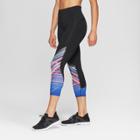 Women's Striped Running Mid-rise Capri Leggings 20 - C9 Champion Black