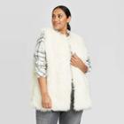 Women's Plus Vest Jacket - Universal Thread Cream One Size, Women's, Beige