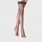 Women's Fishnet Thigh High Tights - A New Day Black S/m, Size: