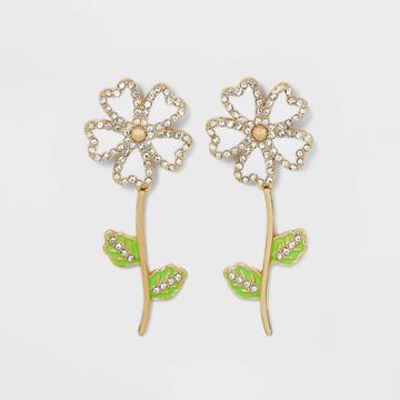 Sugarfix By Baublebar Flower Drop Earrings - White