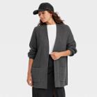 Women's Open Cardigan - A New Day Charcoal Gray