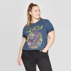 Target Women's Plus Size Kool-aid Short Sleeve Cropped Graphic T-shirt - Mighty Fine (juniors') - Navy