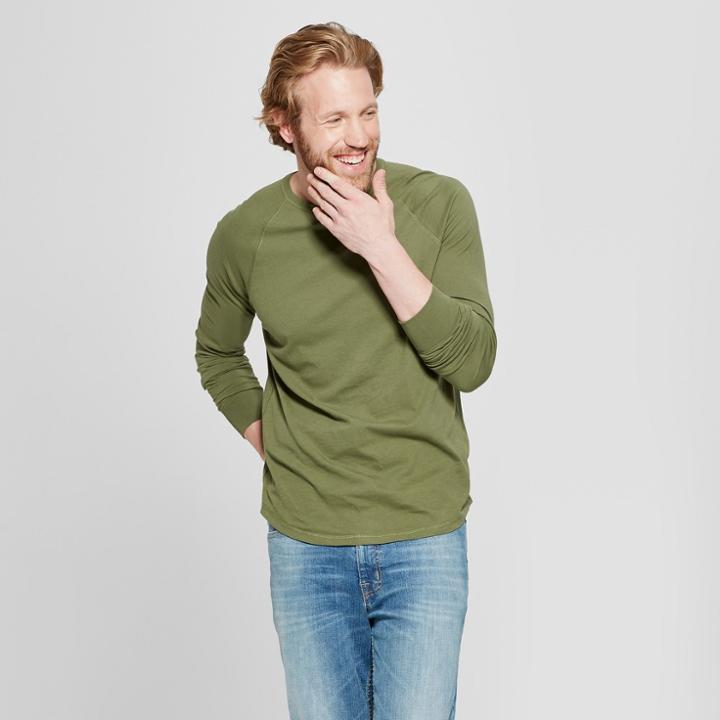 Target Men's Long Sleeve T-shirt - Goodfellow & Co Orchid