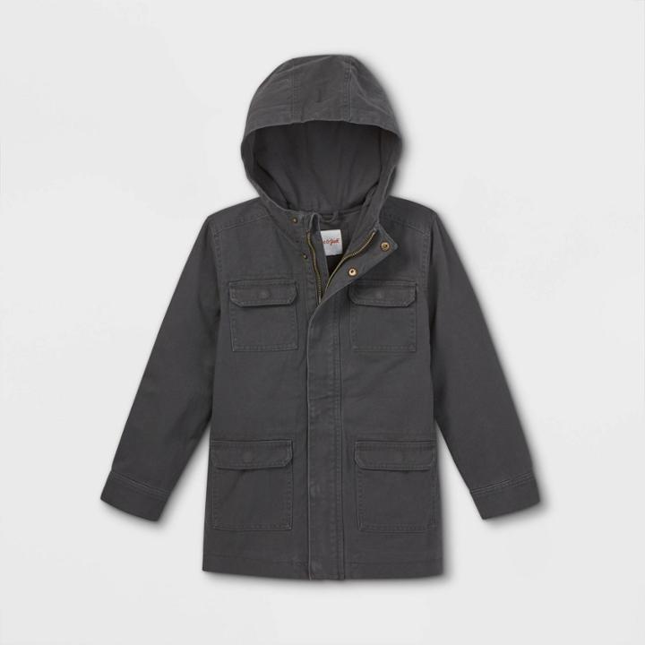 Boys' T-will Jacket - Cat & Jack Charcoal Heather