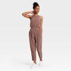 Women's Stretch Woven Sleeveless Jumpsuit - All In Motion Brown