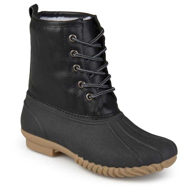Boys' Journee Collection Dreena Lace-up Fashion Boots - Black
