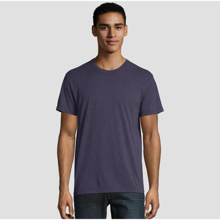 Hanes Premium Men's Short Sleeve Black Label Crew-neck T-shirt - Navy