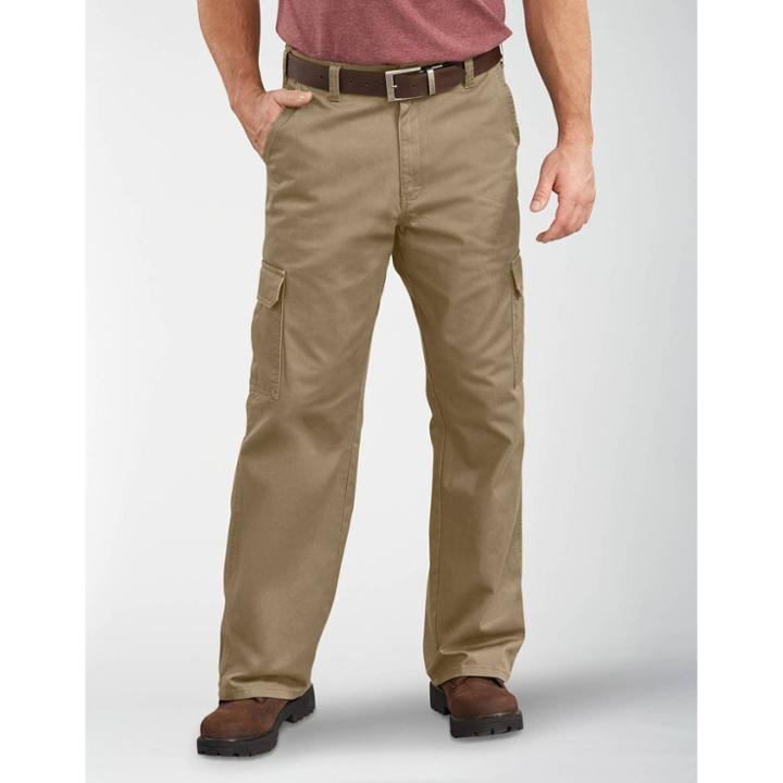 Dickies Men's Loose Fit Straight Leg Cargo Pants - Khaki