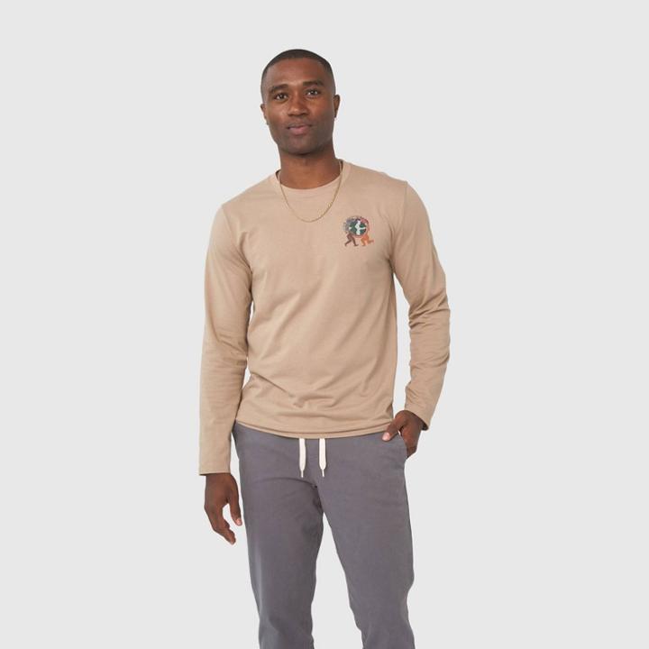 United By Blue Men's Long Sleeve Graphic T-shirt - Gray