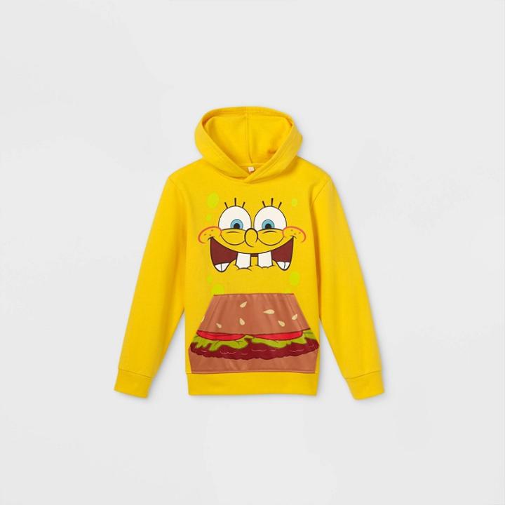 Boys' Spongebob Squarepants Pullover Sweatshirt - Yellow