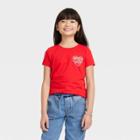 Girls' Valentine's Day 'so Loved' Short Sleeve Graphic T-shirt - Cat & Jack Red