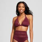 Mossimo Women's Mesh Inset Triangle Bikini Top - Raisin - D/dd Cup -