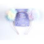 Conair Scunci Faux Fur Pompom Headband,
