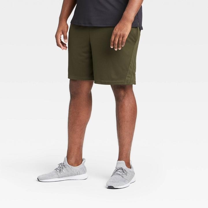 Men's Mesh Shorts - All In Motion Olive Green Xl, Green Green