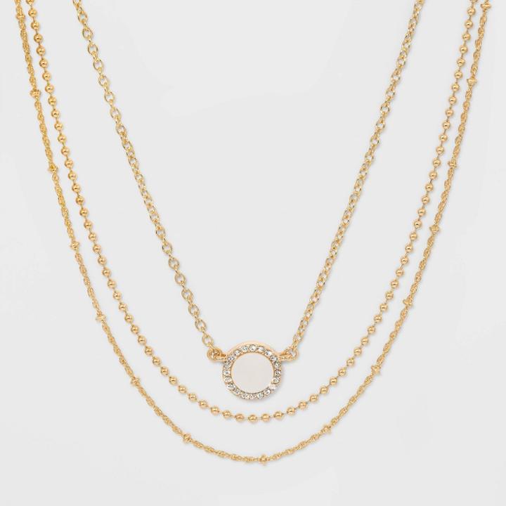 Sugarfix By Baublebar Pre-layered Pendant Necklace - White, Women's