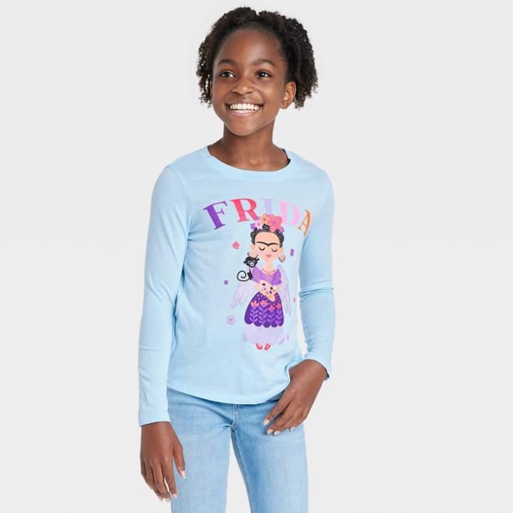 Girls' Frida Kahlo Long Sleeve Graphic T-shirt -