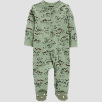 Carter's Just One You Baby Boys' Dino Interlock Footed Pajama - Just One You Made By Carter's Green Newborn