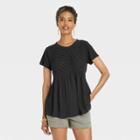 Women's Short Sleeve Pintuck T-shirt - Knox Rose Black