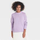 Women's Crewneck Pullover Sweater - A New Day Lavender