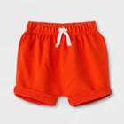 Baby Boys' Knit Pull-on Shorts - Cat & Jack Dark Orange Newborn