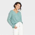 Women's Long Sleeve Thermal Lace Top - Knox Rose Blue