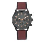 Sure Fit Men's Gunmetal Strap Watch - Goodfellow & Co Red/gunmetal