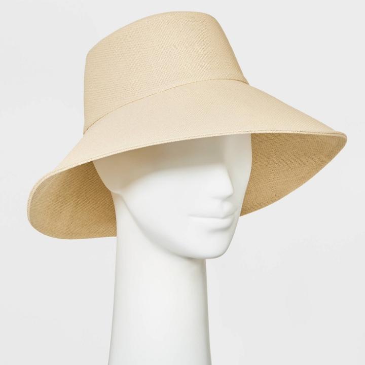 Women's Downbrim Straw Hat - A New Day Natural