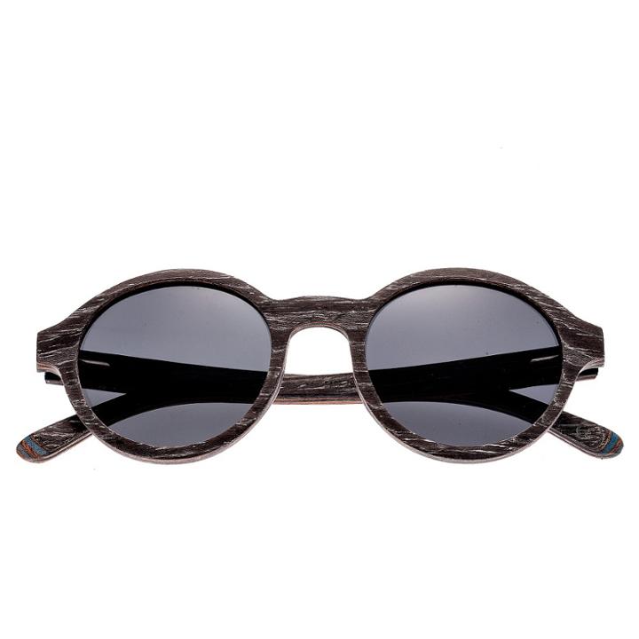 Earth Wood Goods Earth Wood Maho Polarized Sunglasses - Silver-walnut/black, Adult Unisex, Dark Oak