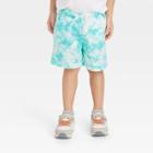 Toddler Boys' Tie-dye Pull-on French Terry Shorts - Cat & Jack Cream