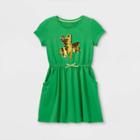 Girls' Flip Sequin Shamrock Short Sleeve Knit Dress - Cat & Jack Green