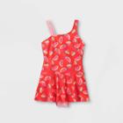 Girls' Watermelon Print Skirted One Piece Swimsuit - Cat & Jack Pink