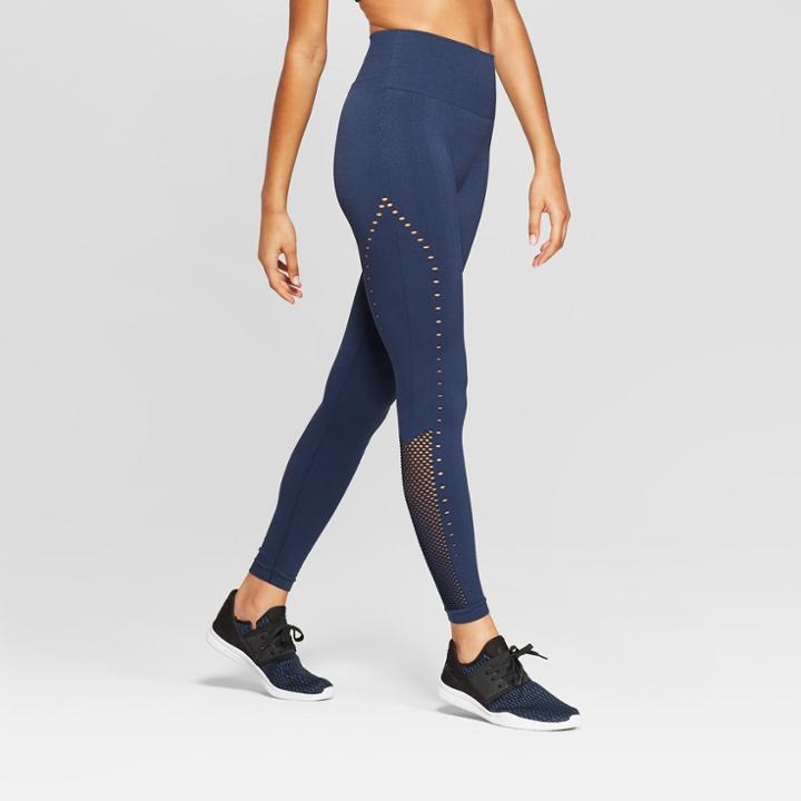 Women's Seamless Mid - Rise Leggings - Joylab Navy (blue)