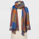 Women's Striped Woven Reversible Oblong Scarf - A New Day Maple One Size, Women's, Brown