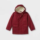 Toddler Cozy Lined Twill Jacket - Cat & Jack Burgundy