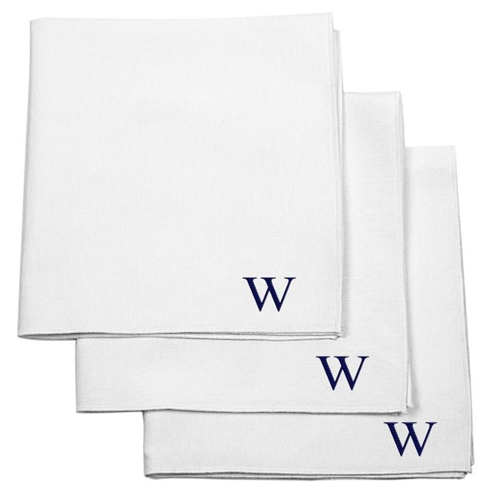 Cathy's Concepts Monogram Groomsmen Gift Handkerchief Set - W,