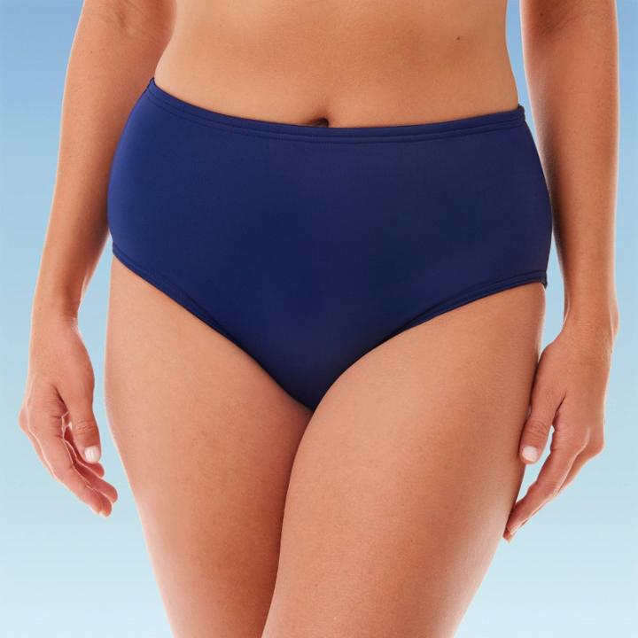 Women's Slimming Control High Waist Bikini Bottom - Dreamsuit By Miracle Brands Navy 6, Women's, Blue