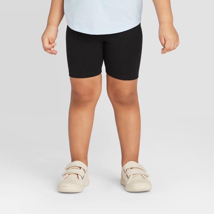 Toddler Girls' Bike Shorts - Cat & Jack Black 12m, Toddler Girl's