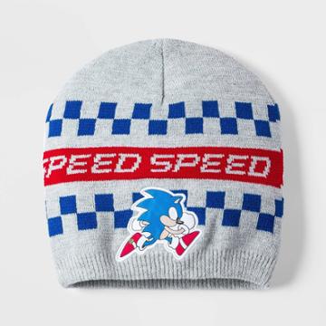 Boys' Sonic The Hedgehog Beanie, Gray