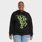 Well Worn Black History Month Women's Plus 'eat Your Greens' Hooded Sweatshirt - Black